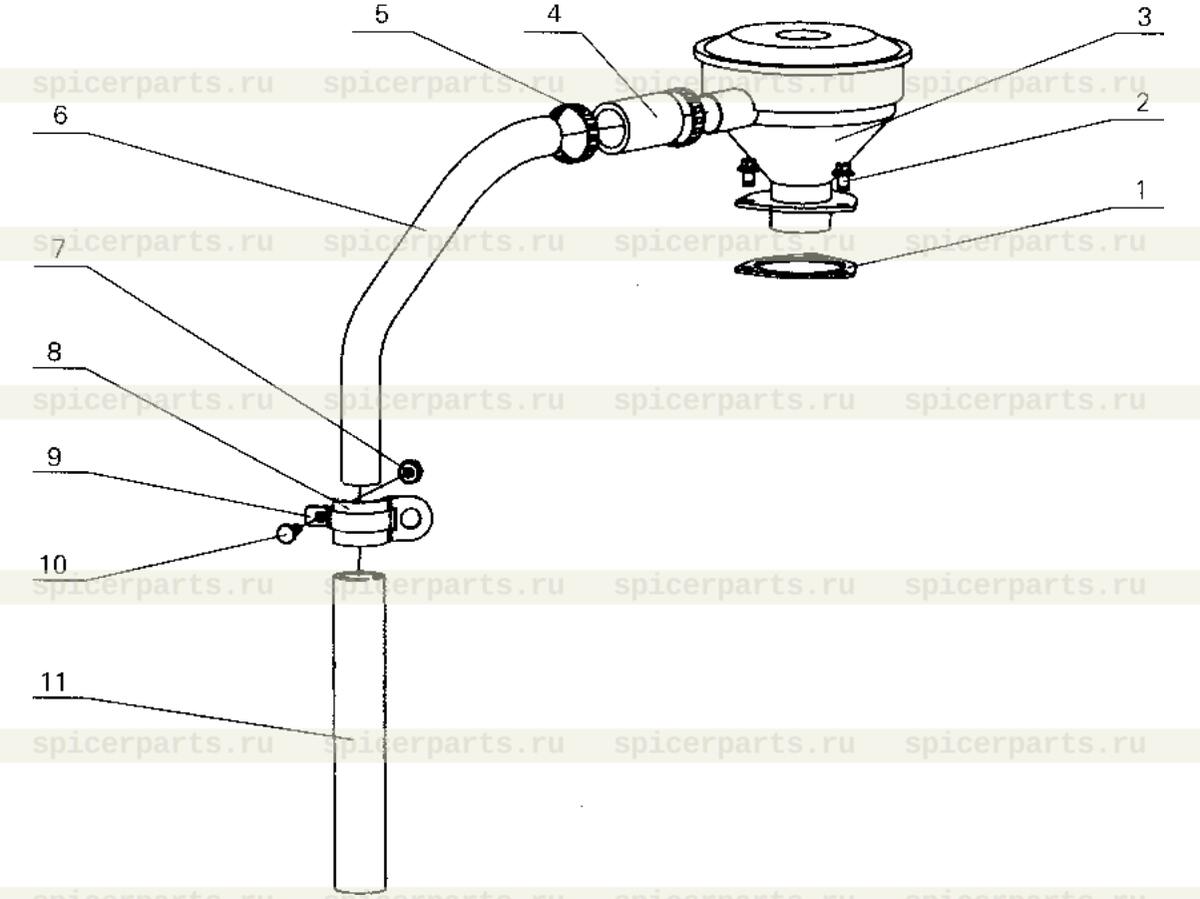 Air passing pipe