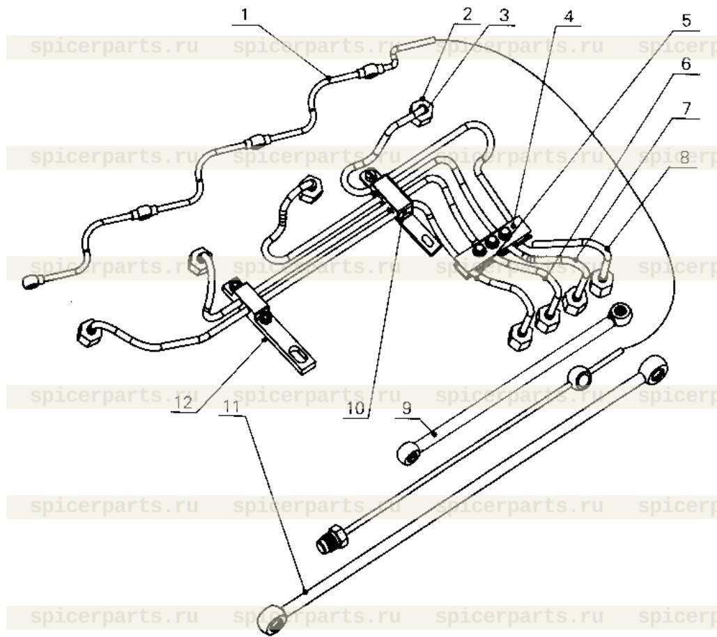 No.2 cylinder high-pressure pipe (damageable)