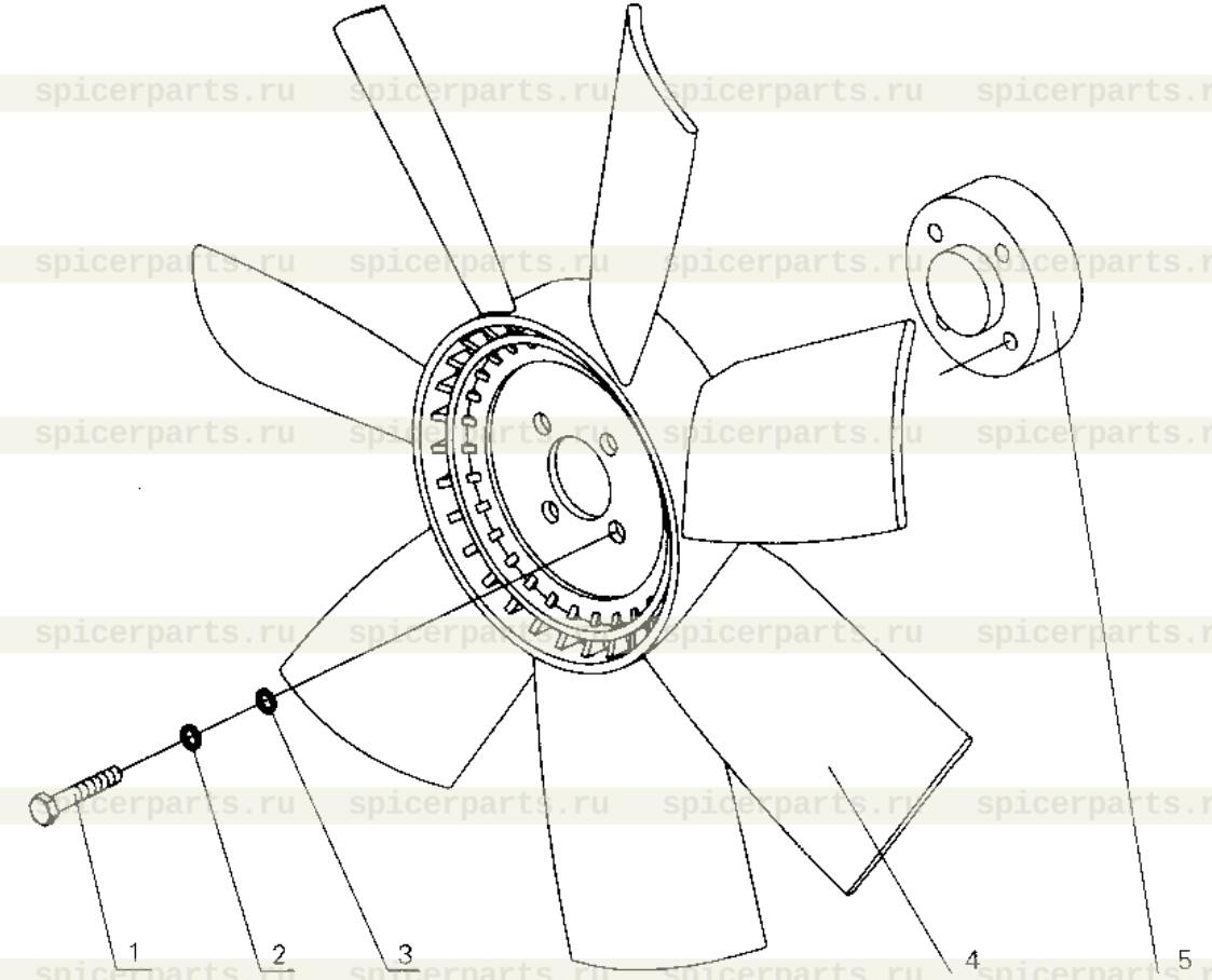 Ф490 fan assembly