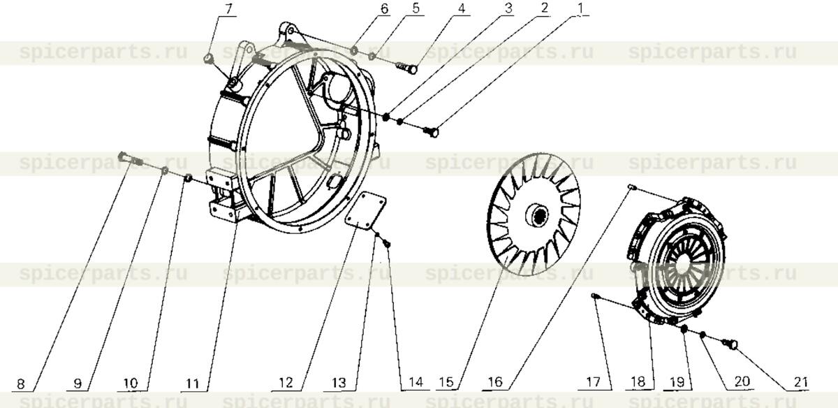 Clutch pressure plate assembly (ZlQ only)