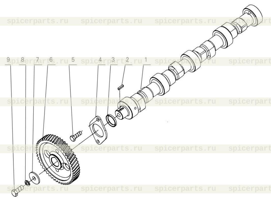 Spacer - camshaft timing gear