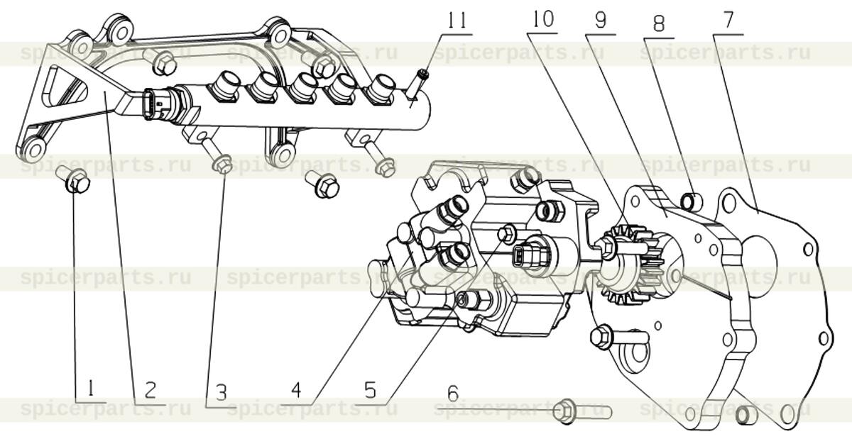 Fuel pump transition plate