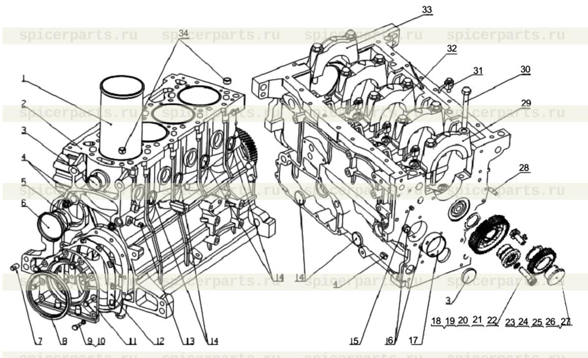 Crankshaft rear oil seal seat