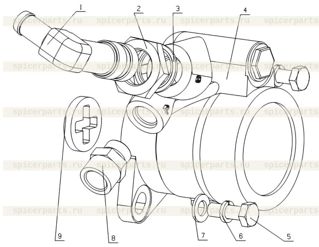 Steering pump oil outlet joint assembly