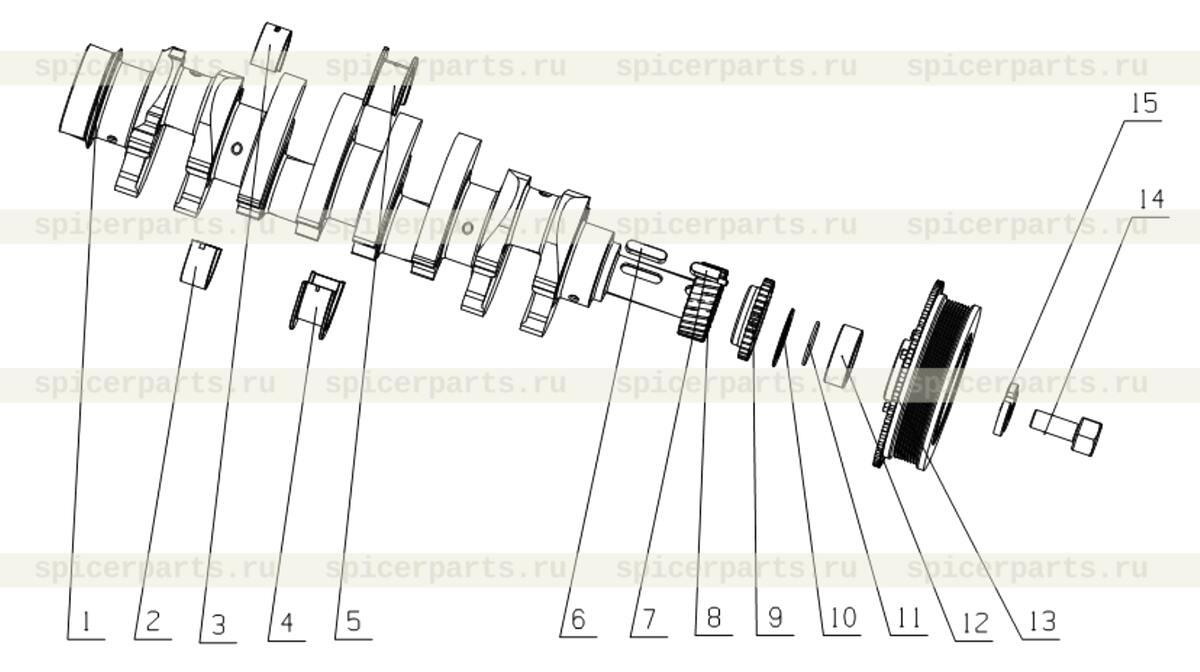 Main bearing shell(low)