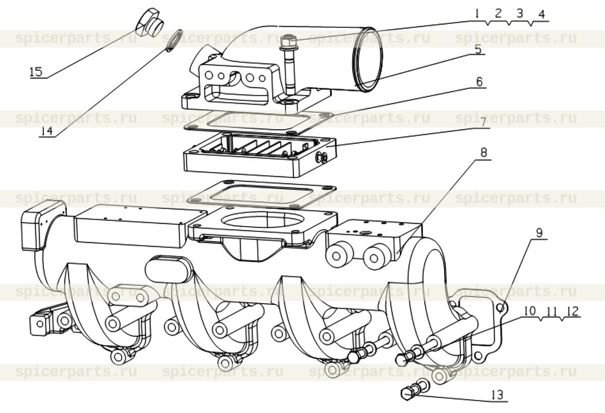 Intake connecting pipe