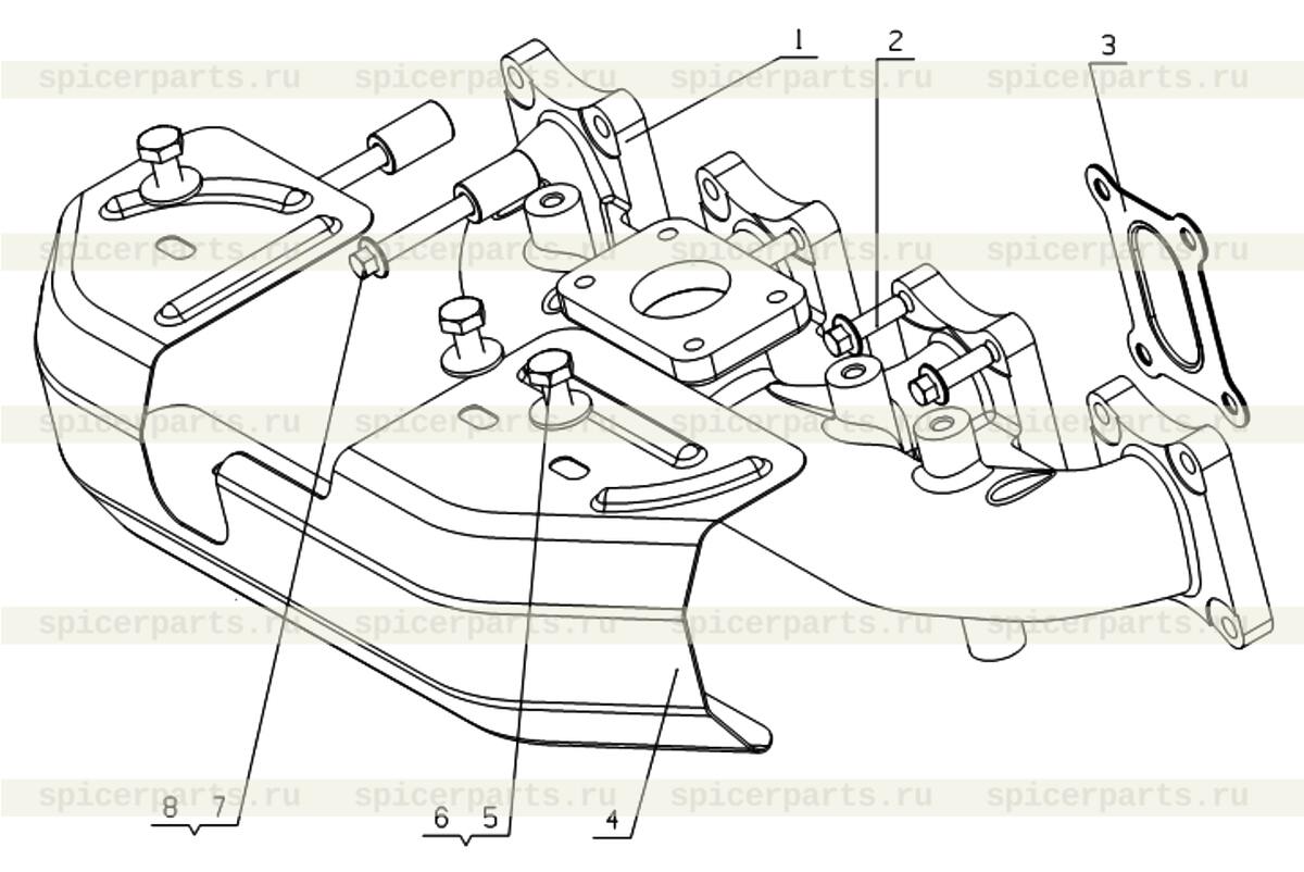 Exhaust manifold washer assembly