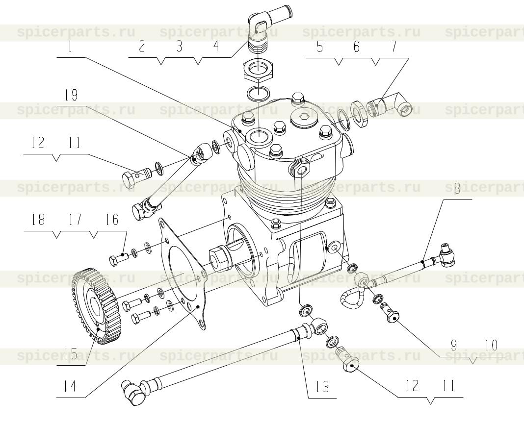 Air compressor gear