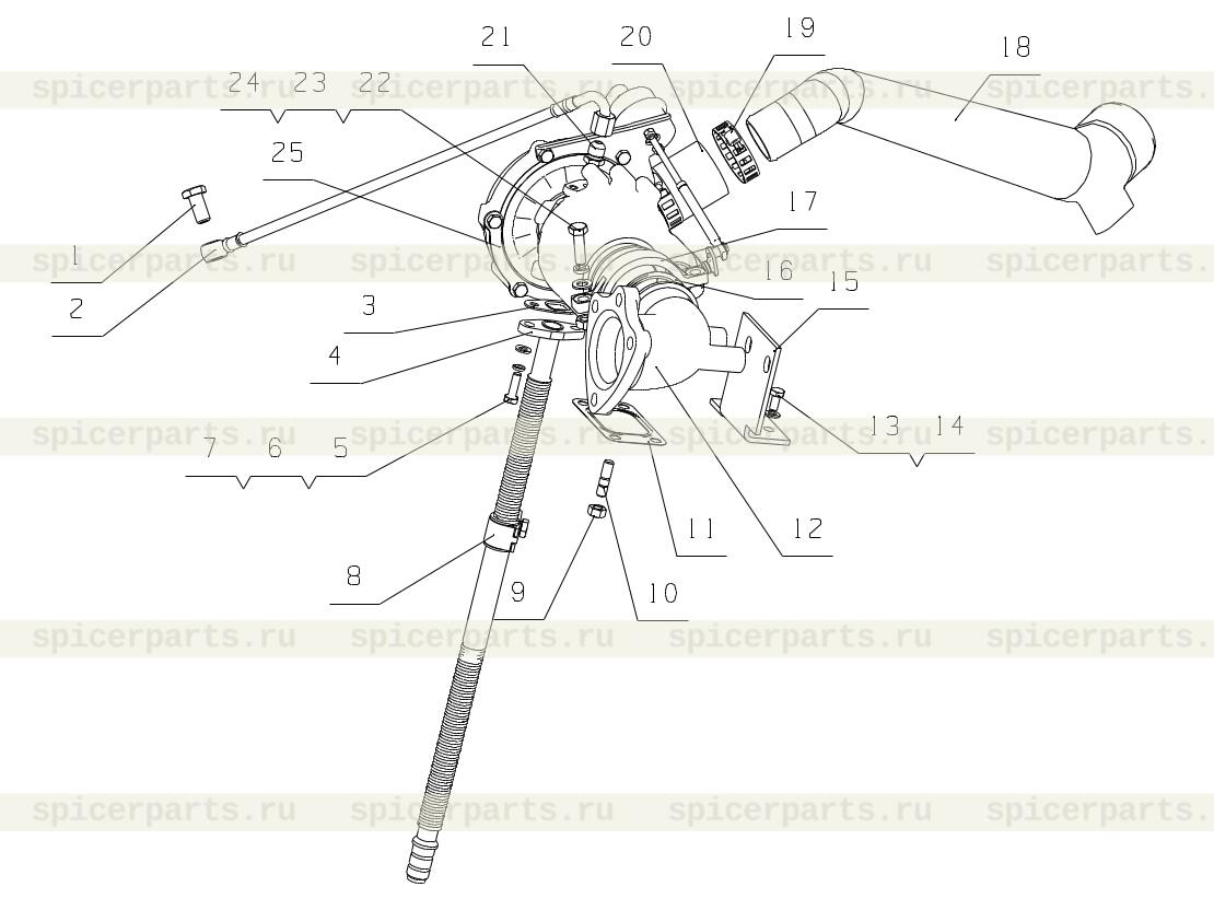 Turbocharger oil inlet hose