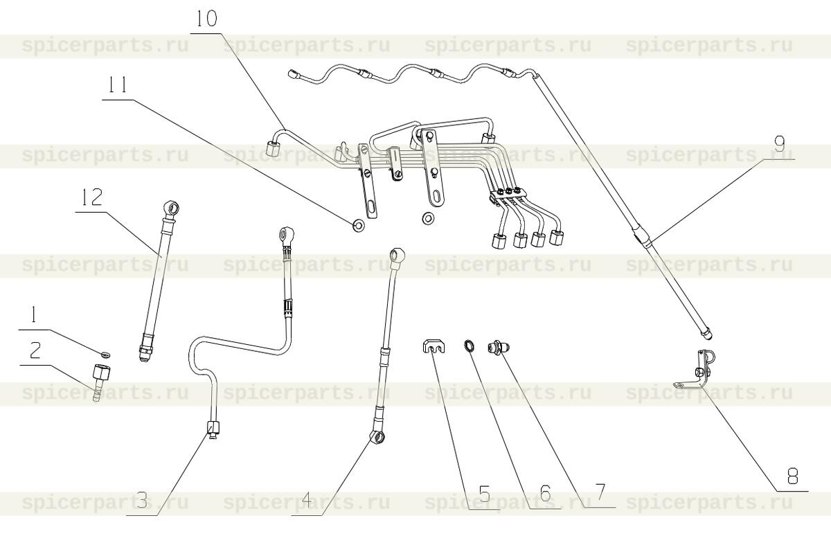 Fuel return pipe units