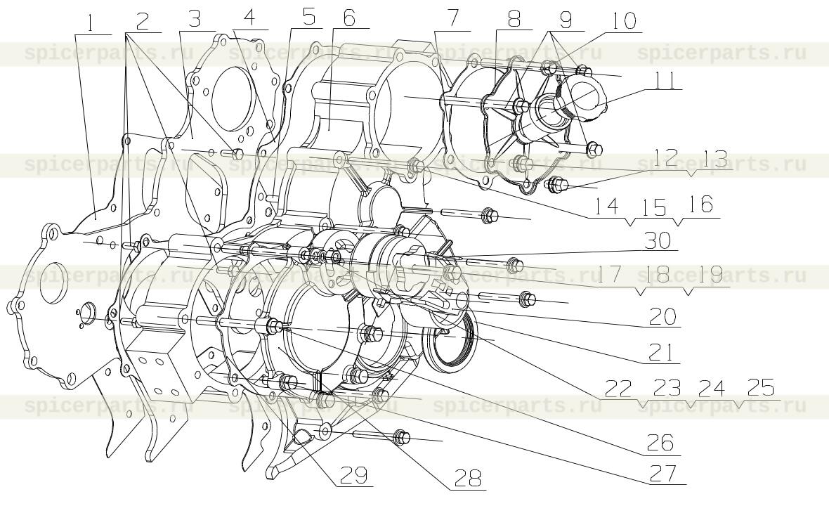 Welded gear cover of air compressor