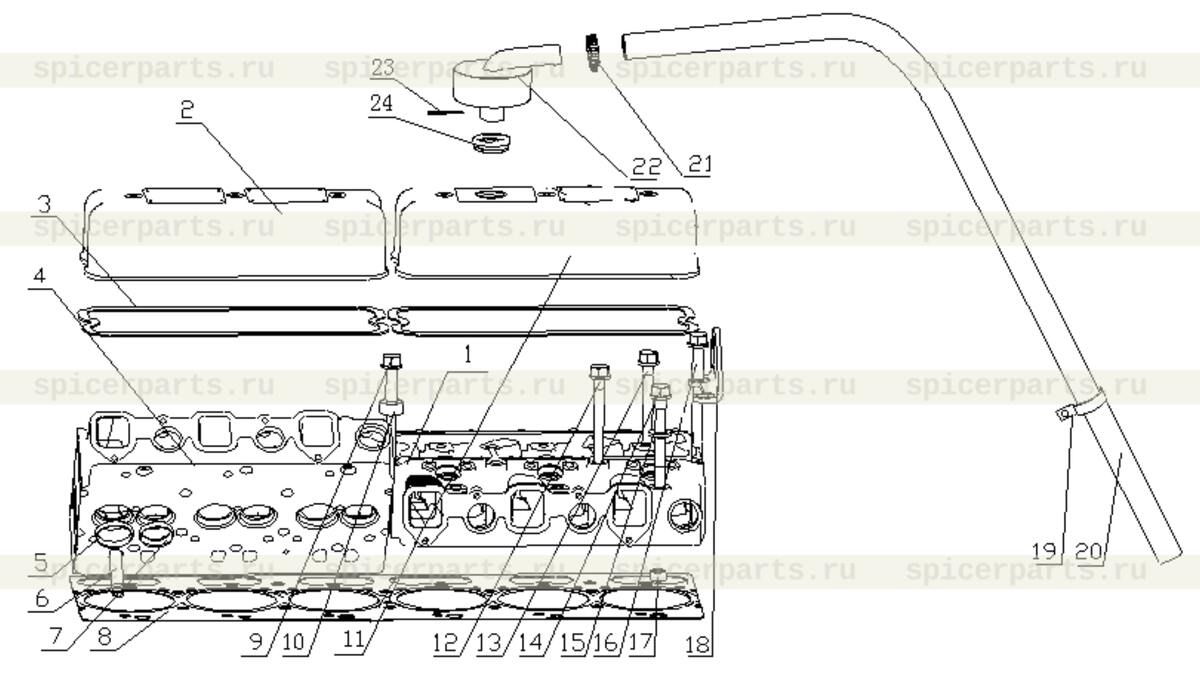 Cylinder Head & Cylinder Head Cover Assembly B7605T003000/09