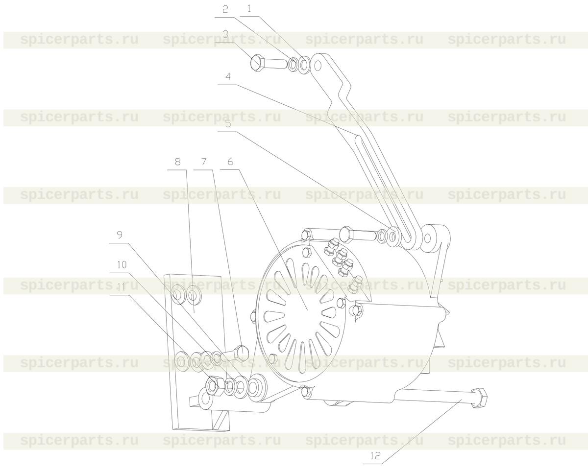 Generator bracket welded part