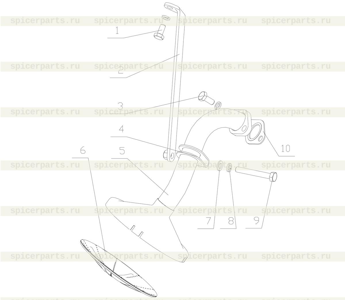 Pipe clip bracket weldment