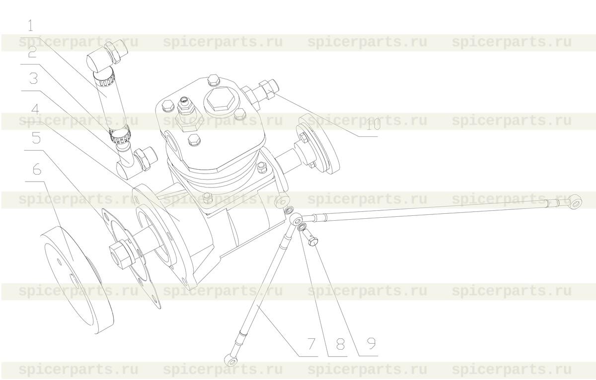 Air pump oil pump oil pipe subassembly