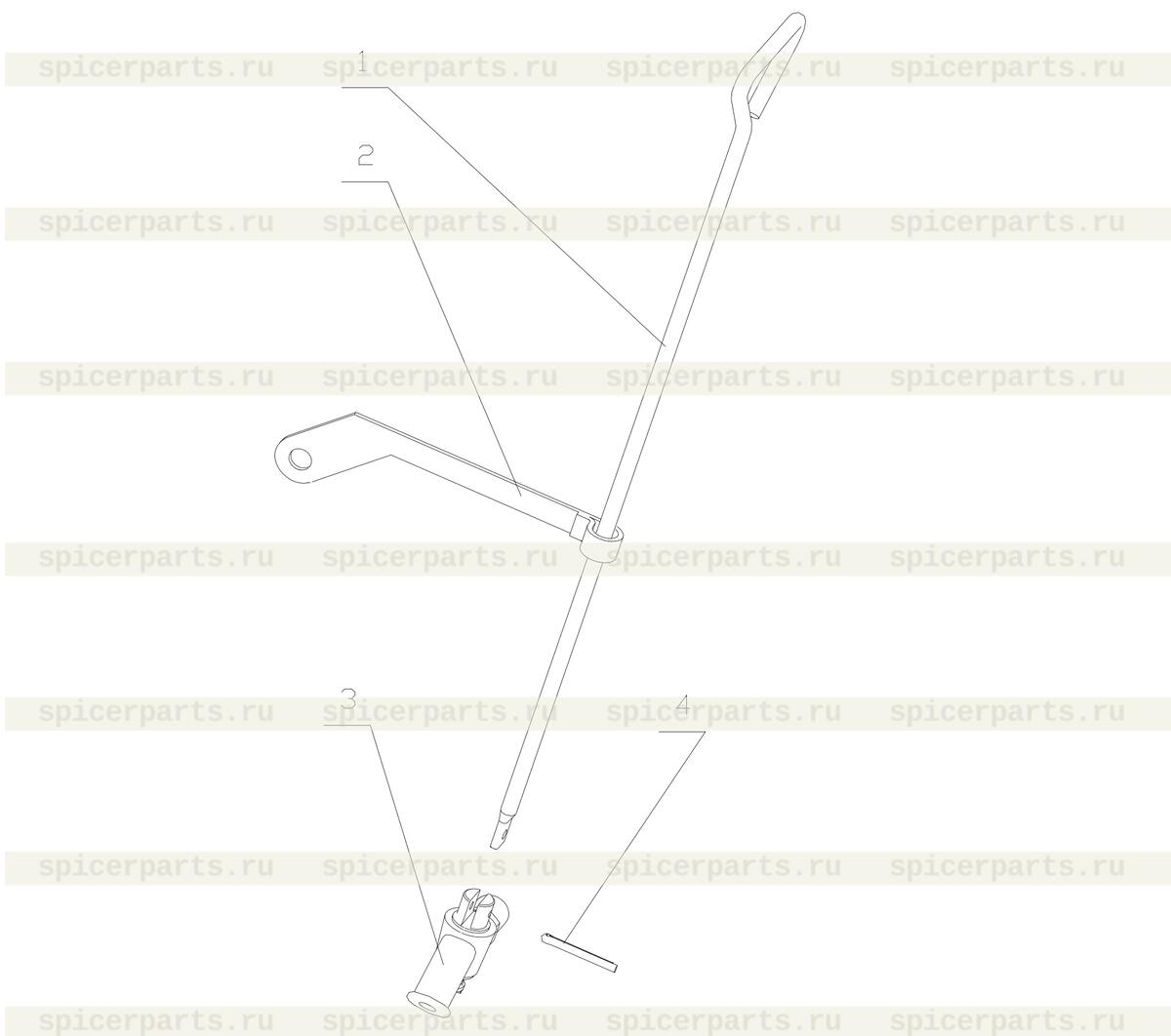 Water drain valve operating rod