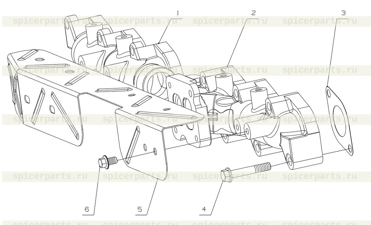 Front exhaust manifold