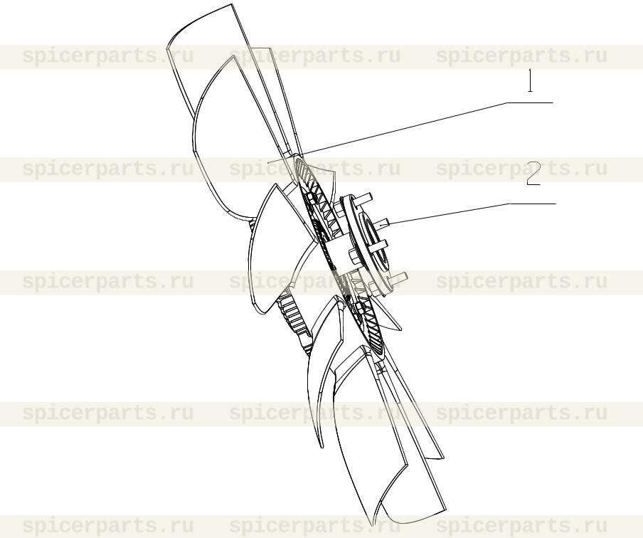 Silicon oil clutch fan assembly