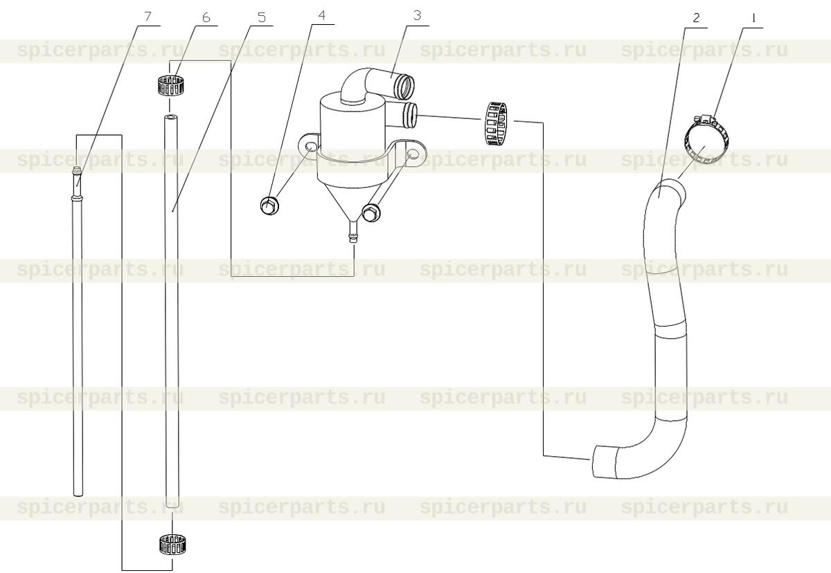 Oil return pipe