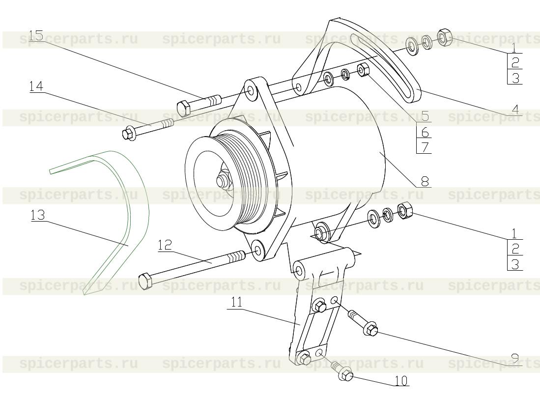 Alternator adjusting plate