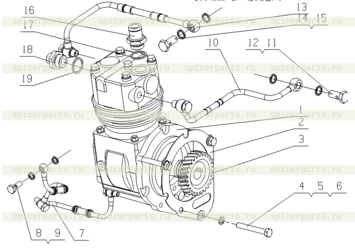 Water intake pipe weldment, air compressor